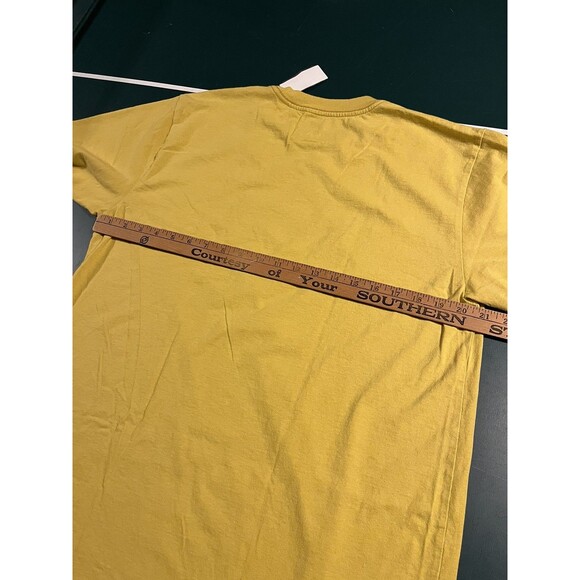 Men’s Volcom Graphic Print Short Sleeve T-Shirt LARGE Skater Surf Grunge Yellow - Picture 6 of 6